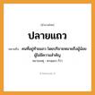 สำนวนไทย: ปลายแถว หมายถึง?, หมายถึง คนที่อยู่ท้ายแถว โดยปริยายหมายถึงผู้น้อย ผู้ไม่มีความสำคัญ หมายเหตุ หางแถว ก็ว่า คำนาม คน